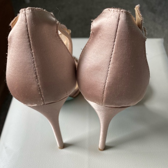 Betsey Johnson Champagne Jeweled Heels - Picture 8 of 12